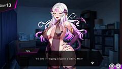 Succubus aria bends over in missionary with big tits and handjob