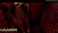 Itskyliebbw enjoys bbw shower play in fishnets and stockings.