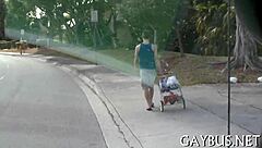 Two fellows engage in homosexual encounters.