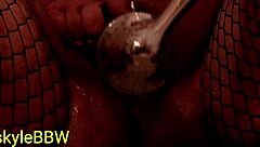 Itskyliebbw enjoys bbw shower play in fishnets and stockings.