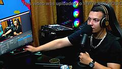 Martina Oliveira Gets Horny Watching Ruan's Big Cock in Public Interview.