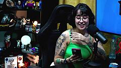 Martina Oliveira Gets Horny Watching Ruan's Big Cock in Public Interview.