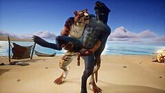 uh, tiger got lizard cumming over n over in wild action