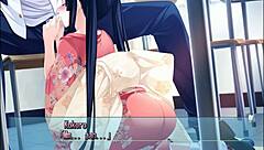 in the hentai majikoi s kokoro h6, a teen 18+ gives a blowjob in a public outdoor scene leading to cumshot