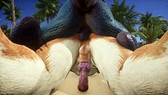 uh, tiger got lizard cumming over n over in wild action