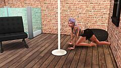 stripper hints at sucking big black cocks in threesome creampie scene