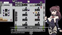 Corporate succubus fingering in game part 2