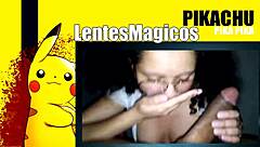 mexican college girl with glasses learns to suck, but gets cumshot