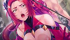 Stealing a monster girl harem episode five features an amazing blowjob scene in anime hentai