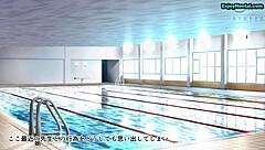 Swimming instructor anxious about her large breasts in class.