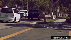 OMG! TeenFidelity’s Cute Cheerleader Liza Rowe Shakes Pom Poms While Creampied!