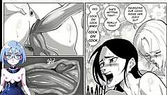 Girls Night Out Turns Into Wild Futanari Cartoon Action