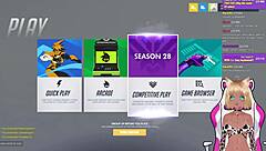 Vtuber Lewdneko Gets Spanked Playing Overwatch Part 1