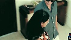 Voyeuristic Brunette, Watch This Hot European Couple Fucking with Big Cock