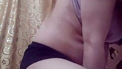 i give a private dance with my big tits and shaved pussy.