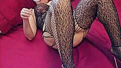 I can’t believe how sexy my wife looks in stockings for anal fun at home