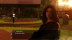 Stunning Long Haired Brunette Discusses Old Days In Taboo Hentai Game