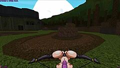 slooter hentai game ep 1: futanari barbarian heroine bangs monster girls to save the day