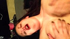 hot redhead takes a cumshot