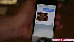 so stepsister sends nudes to stepbro then they fuck in petite amateur style