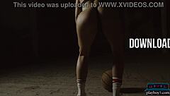 Perfect Big Ass Blonde Centerfold Amelia Playing Basketball And Gets Fully Naked