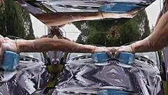 Bobbi Barrington And Rebecca Lord Washing Car Lesbian Erotic Scene