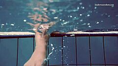 Ever seen Alla strip and swim naked in a steamy pool?