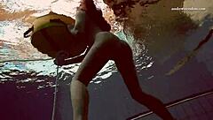 Ever seen Alla strip and swim naked in a steamy pool?