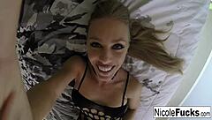 hot nicole self shot solo masturbation with big tits