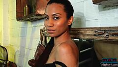 arab model fatima kojima with big round ass strips naked for playboy shoot