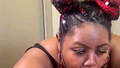 ebony bbw blowjob black big cock between huge tits