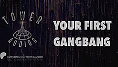 Your first gangbang audio for women is here with dirty talk! 🔥💦