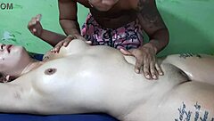 Intense massage turns into passionate encounter with hot blonde