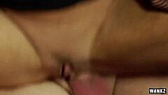 olga in fishnets gives rough blowjob