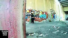 Street wall for hard fucking