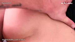 German milf receives cumshot on big ass after pov doggy