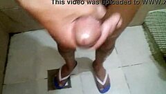 amateur guy enjoys intense masturbation in the shower