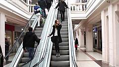 teen malvina strips while shopping, ripping her clothes in the store.