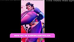 Widowmaker anal fucked with dildos in cosplay