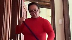 is my cute milf neighbor masturbating in the bathroom?