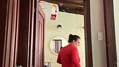 is my cute milf neighbor masturbating in the bathroom?