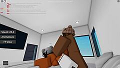 Primera vez amateur morena doblada en perrito