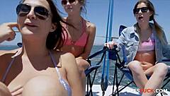 so these babes are hanging out with the sugardaddy for some outdoor banging in the group