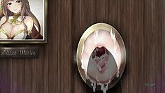 Sister Sucks Through Wall Hole!