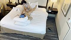 tattoed beauty gives blowjob to petite 18+ with sucking