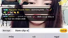 Jin Xinh Bunny Performs Live Show with Full Face While Talking