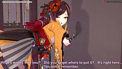 Chiori Gives INTENSE BLOWJOB in Genshin Impact POV.