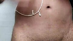 Indian desi gay can't resist masturbating his big monster cock solo