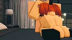 roblox porn got nerdy ginger slut fucked in bedroom...so hot