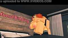 roblox porn got nerdy ginger slut fucked in bedroom...so hot